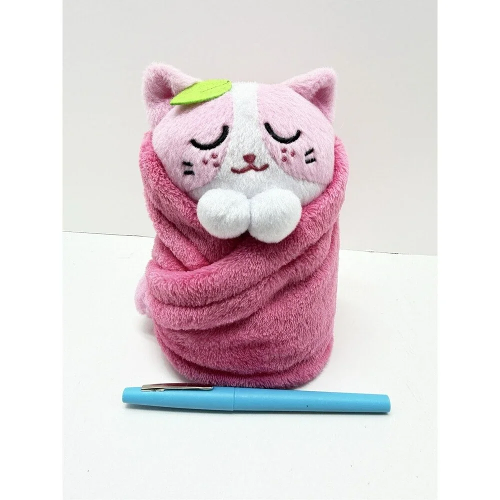 Purritos Strawberry Uncute Plush Pink Cat In A Blanket 7” Stuffed Animal Toy
